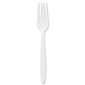 Cutlery | SOLO GBX5FW-0007 Guildware Cutlery Extra Heavyweight Plastic Forks - White (100/Box) image number 0