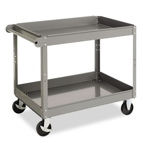 Tennsco SC-2436 Two-Shelf Metal Cart, 24w X 36d X 32h, Gray image number 0