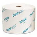 Office Jansan | Morcon Paper M2000 1-Ply Small Core Septic-Safe Bath Tissue - White (2000 Sheets/Roll, 24 Rolls/Carton) image number 2