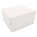 Food Trays, Containers, and Lids | SCT SCH 0941 8 in. x 8 in. x 4 in. Bakery Boxes - White (250/Carton) image number 0