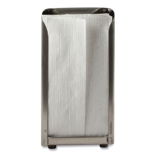 Napkin Dispensers | San Jamar H900X 150 Capacity 3.75 in. x 4 in. x 7.5 in. Tall Fold Tabletop Napkin Dispenser - Chrome image number 0