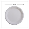  | Eco-Products EP-P016 6 in. Renewable Sugarcane Plates - Natural White (20 Packs/Carton) image number 5