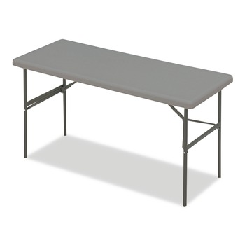 Iceberg 65377 IndestrucTable 60 in. x 24 in. x 29 in. Classic Folding Table - Charcoal