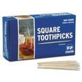 Bulk Savings Pricing 2 | AmerCareRoyal R820SQ 2.75 in. Square Wood Toothpicks - Natural (19200/Carton) image number 0