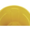 Trash & Waste Bins | Rubbermaid Commercial FG262000YEL 20 gal. Vented Round Plastic Brute Container - Yellow image number 2