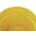 Trash & Waste Bins | Rubbermaid Commercial FG262000YEL 20 gal. Vented Round Plastic Brute Container - Yellow image number 2