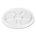 Cups and Lids | Dart 10JL 10 oz. Vented Plastic Hot Cup Lids - White (1000/Carton) image number 0