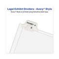 Office Jansan | Avery 01419 11 in. x 8.5 in. 26-Tab S Avery Style Preprinted Legal Exhibit Side Tab Index Dividers - White (25/Pack) image number 4