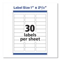 Office Jansan | Avery 05960 1 in. x 2.63 in. Laser Printers Easy Peel White Address Labels with SureFeed Technology - White (7500/Box) image number 6