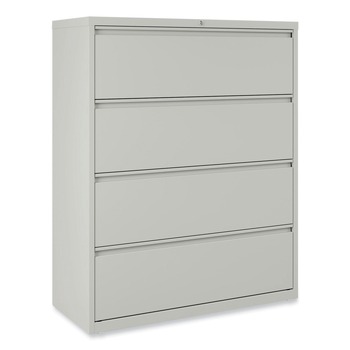 Alera 25510 Four-Drawer 42 in. x 19-1/4 in. x 53-1/4 in. Lateral File Cabinet - Light Gray