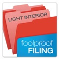  | Pendaflex 152 1/3 RED 1/3-Cut Tabs Assorted Letter Size Colored File Folders - Red/Light Red (100/Box) image number 2