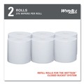 Paper Towels and Napkins | WypAll 06006 9 in. x 15 in. Power Clean Wipers for WetTask Customizable Wet Wiping System - White (275/Roll, 2 Rolls/Carton) image number 2