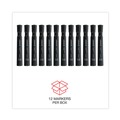 Office Jansan | Universal UNV07051 Broad Chisel Tip Permanent Marker - Black (1 Dozen) image number 3