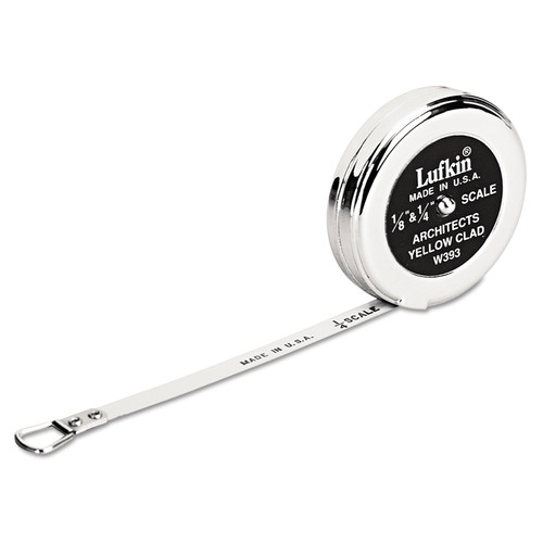 Tape Measures | Lufkin W393 1/4 in. x 5 ft. Architect Foot Pocket Scale Tape image number 0