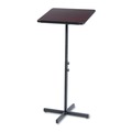 Office Presentation Supplies | Safco 8921MH 21 x 21 x 29.5 to 46 Adjustable Speaker Stand - Mahogany/Black image number 1