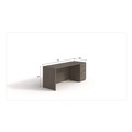 Office Desks & Workstations | Alera AE1NZK-S2472UF TOM 72 in. x 24 in. x 29 in. Seville Series Credenza with Right Pedestal - Walnut image number 1