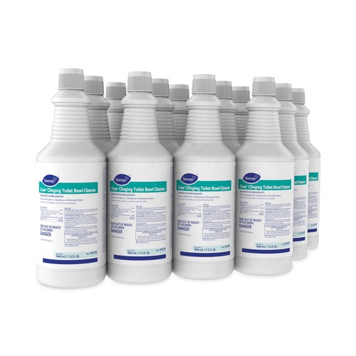 Cleaning & Janitorial Supplies | Diversey Care 04578 Crew 1 qt. Liquid Bottle Clinging Toilet Bowl Cleaner - Floral Scent (12/Carton) image number 0