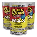 Adhesives & Glues | Flex Seal Products TFSMAXCLR08 MAX 8 in. x 25 ft. 39 mils Thick 4 in. Core Strong Rubberized Waterproof Tape - Clear (3/Carton) image number 0