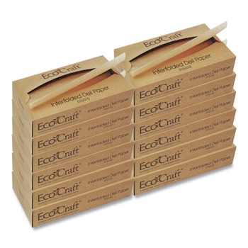 Bagcraft 16010 EcoCraft 10 x 10.75 Interfolded Soy Wax Deli Sheets (12/Carton)