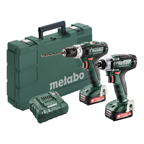 Combo Kits | Metabo 685167520 PowerMaxx 12V 2.0 Ah SSD 12 1/4 in. Hex Compact Impact Driver and SB 12 3/8 in. Compact Hammer Drill Driver image number 0