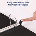 Binders | Avery 05504 3 Slant Rings 2 in. Capacity 11 in. x 8.5 in. Heavy-Duty Non Stick View Binder with DuraHinge - White image number 5