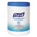 Hand Wipes | PURELL 9113-06 6.75 in. x 6 in. Fresh Citrus Sanitizing Hand Wipes - White, (270/Canister, 6 Canisters/Carton) image number 1