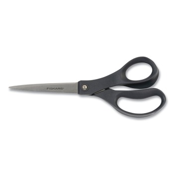 Fiskars 8 in. Long 3.75 in. Cut Length Straight Handle Everyday Scissors - Black