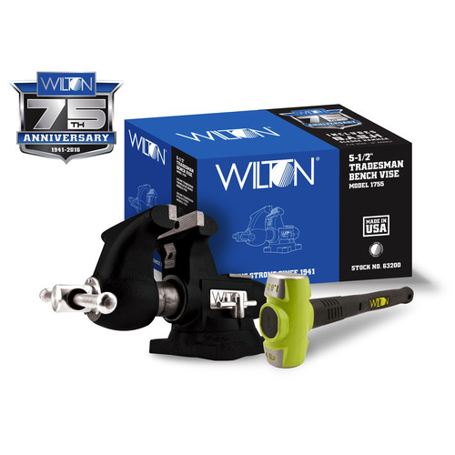 Vises | Wilton 63200A Special Edition Black 1755 Tradesman Vise & B.A.S.H 20416 Sledge Hammer image number 0
