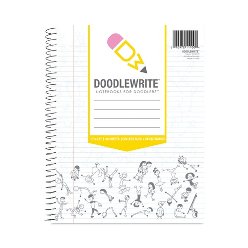 Notebooks & Pads | Roaring Spring 11100 11.25 in. x 9.25 in. 60-Sheets 1-Subject Medium/College Rule DoodleWrite Notebooks - White Cover (24/Carton) image number 0