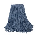 Mops | Boardwalk BWK2020B No. 20 Cut-End Cotton/Synthetic Fiber Standard Mop Head - Blue (12/Carton) image number 0