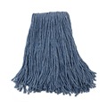 Mops | Boardwalk BWK2020B #20 Cut-End Standard Head Cotton/Synthetic Fiber Mop Head - Blue (12/Carton) image number 0