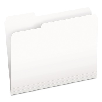 Pendaflex 152 1/3 WHI 1/3-Cut Tabs Assorted Letter Size Colored File Folders - White (100/Box)