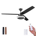 Ceiling Fans | Prominence Home 51461-45 52 in. Remote Control Orbis LED Ceiling Fan with Contemporary Ring Lighting - Matte Black image number 0