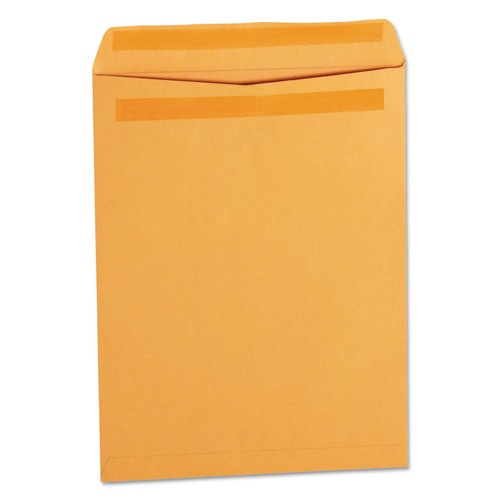 Mothers Day Sale! Save an Extra 10% off your order | Universal UNV35291 9.5 in. x 12.5 in. #12-1/2 Square Flap Self-Stick Open-End Catalog Envelopes - Brown Kraft (250/Box) image number 0
