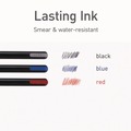 Pens | TOPS PEN12126 Fine 0.7 mm PENTONIC Stick Ballpoint Pen - Assorted Ink Colors/Black Barrel (25/Pack) image number 3