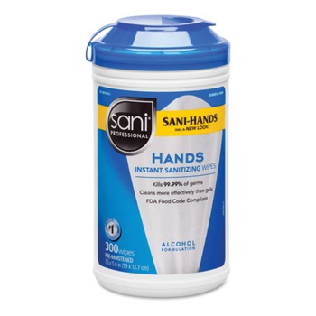 Sani Professional 7.5 in. x 5 in. Hands Instant Sanitizing Wipes (6/Carton)