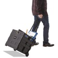 Office Jansan | Universal UNV14110 18-1/4 in. x 15 in. x 18-1/4 in. to 39-3/8 in. Collapsible Mobile Storage Crate - Black image number 7