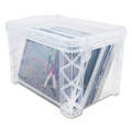 Office Jansan | Advantus 40307 6.25 x 3.88 x 3.5 Super Stacker Plastic Storage Boxes - Clear image number 2