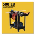 Cleaning Carts | Rubbermaid Commercial 1997206 Heavy Duty 17.8 in. x 46.2 in. x 36 in. Adaptable Utility Cart - Small, Black image number 2
