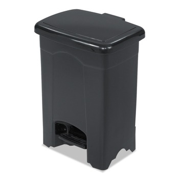 Safco 4 Gallon Plastic Plastic Step-On Receptacle - Black