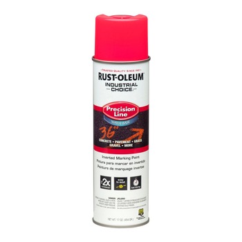 Rust-Oleum Industrial Choice 17 oz M1800 System Precision Line Water-Based Marking Paint - Flat Fluorescent Pink (12/Carton)