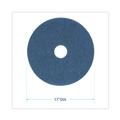 | Boardwalk BWK4017BLU 17 in. Diameter Scrubbing Floor Pads - Blue (5/Carton) image number 2