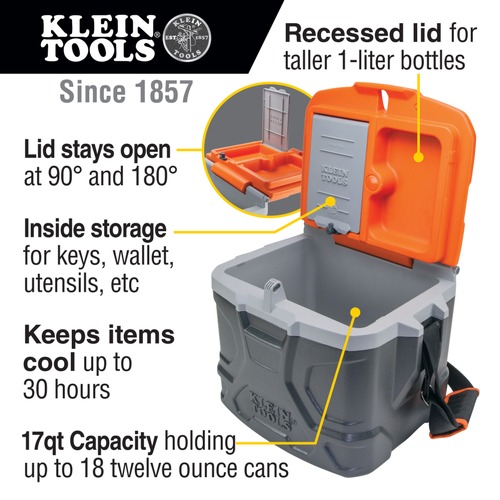 Klein Tools 17-Quart Tradesman Pro Tough Box Work Cooler