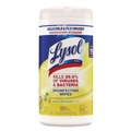 Cleaning & Janitorial Supplies | LYSOL Brand 19200-77182 7 in. x 7.25 in. 1-Ply Disinfecting Wipes - Lemon and Lime Blossom, White (80 Wipes/Canister) image number 0