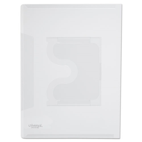 Office Jansan | Universal UNV50780 Transparent Deluxe Letter Size Locking Project Files with CD-ROM Holder - Clear (25/Pack) image number 0
