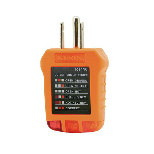 Klein Tools RT110 AC Electrical Receptacle Outlet Tester image number 0