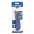 Bulk Savings Pricing 2 | Great Neck 12113 2 in. Blade 3.5 in. Aluminum Handle 1 Utility Blade Sheffield Folding Lockback Knife - Blue image number 9