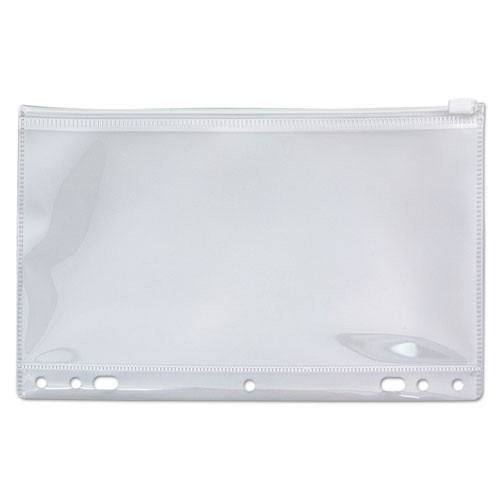 Angler's 6 in. x 9.5 in. 2- to 7-Hole Punched Zip-All Ring Binder Pocket - Clear