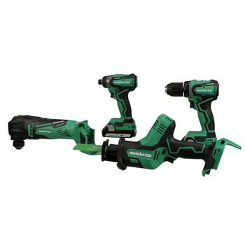 Metabo HPT KC18DDX4M MultiVolt 18V Lithium-Ion Cordless 4-Piece Sub Compact Cordless Combo Kit with 2 Batteries (1.5 Ah)