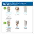Cutlery | Dixie 5342DX PerfecTouch 12 oz.Paper Hot Cups - Coffee Haze Design (25/Sleeve, 20 Sleeves/Carton) image number 3
